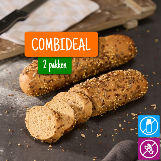 Combideal: 2 pakken meerzaden stokbroden glutenvrij