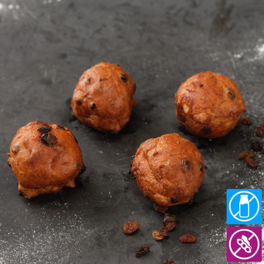 Oliebollen met krenten en rozijnen glutenvrij